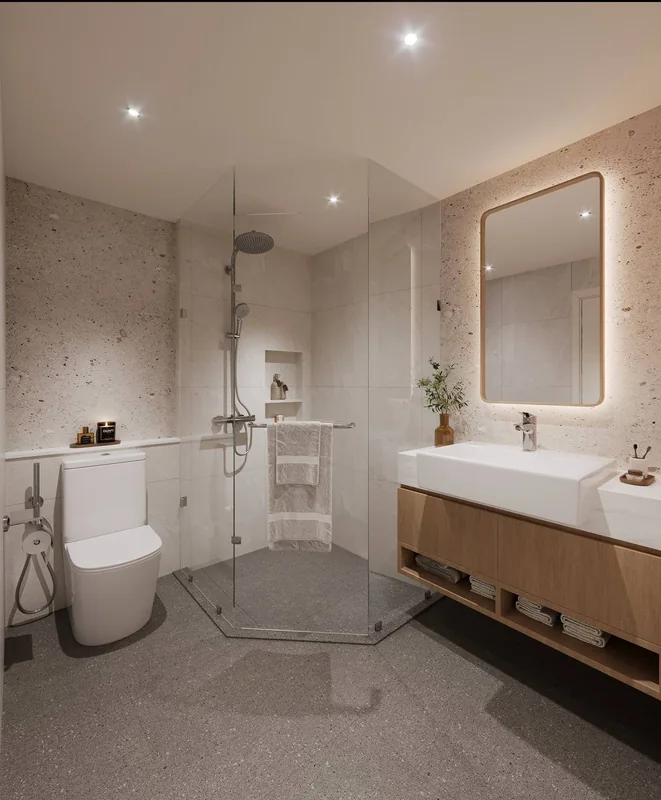 Two-bedroom bathroom at Vibe Downtown Karon