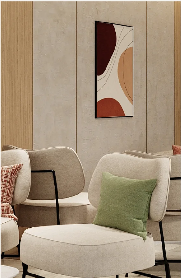 Coastal colour: lounge interior at Vibe Downtown Karon