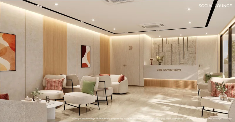 Lobby and social lounge of Vibe Downtown Karon