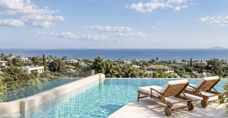 Sky pool on the 8th floor of Vibe Downtown Karon with sea view