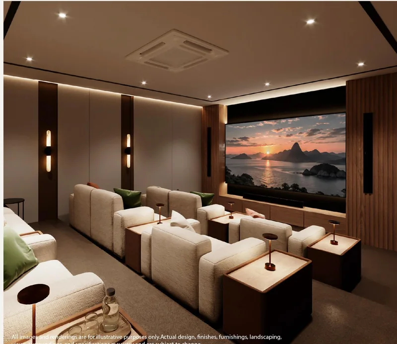 Private theater for residents at Vibe Downtown Karon